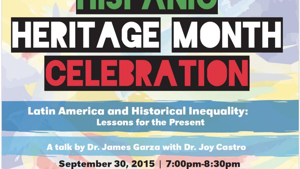 Hispanic Heritage Month poster; links to news story