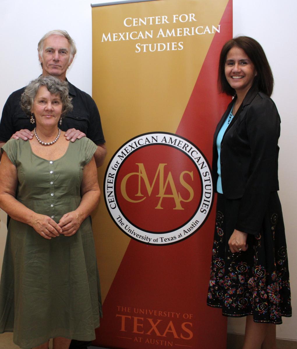Domino Perez with John Sayles and Maggie Renzi at the Center for Mexican American Studies