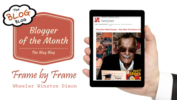 The Blog Blog banner featuring Frame by Frame as the blog of the month; links to news story