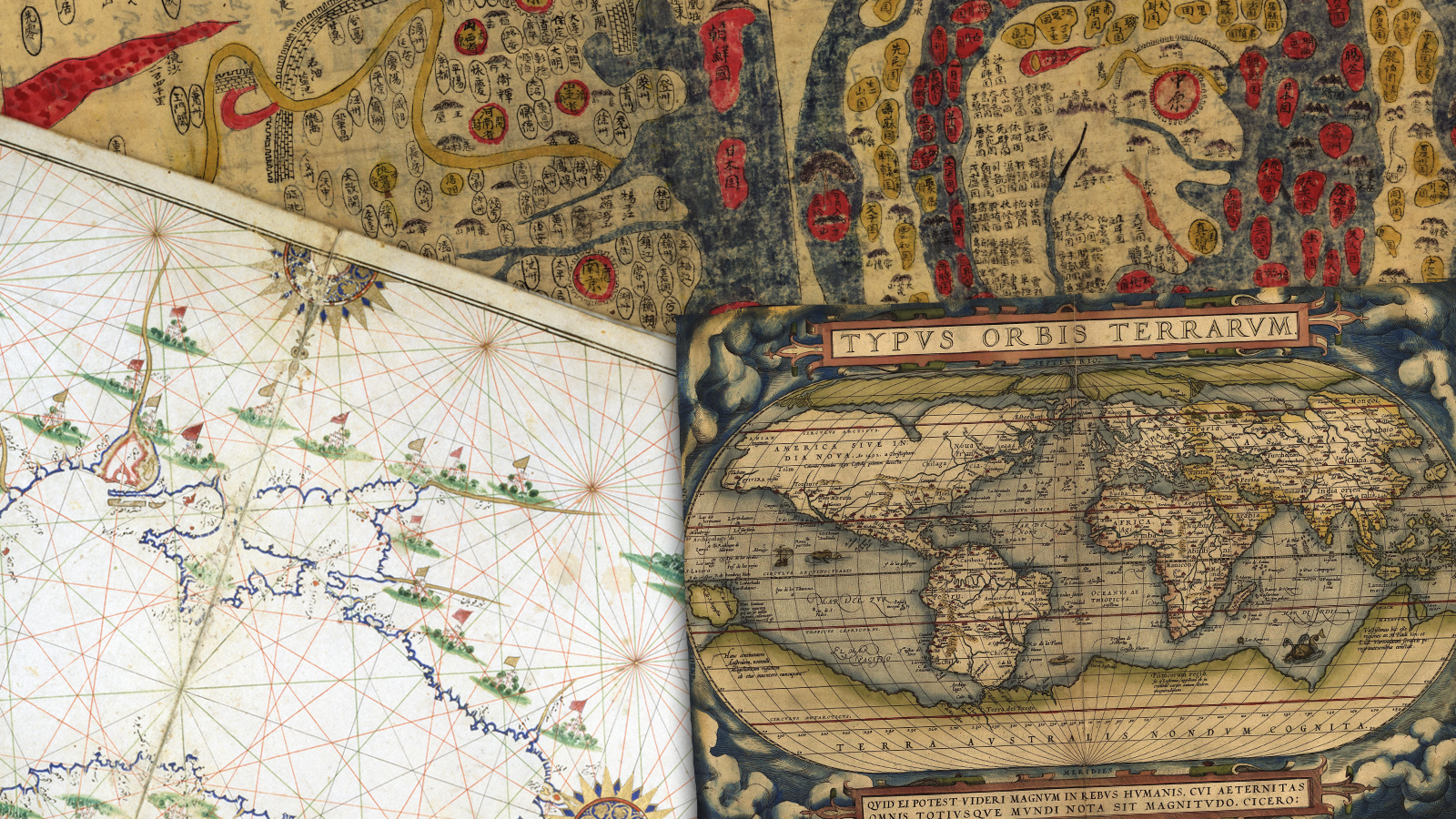 Ancient Chinese, Turkish, and Flemish maps; links to news story