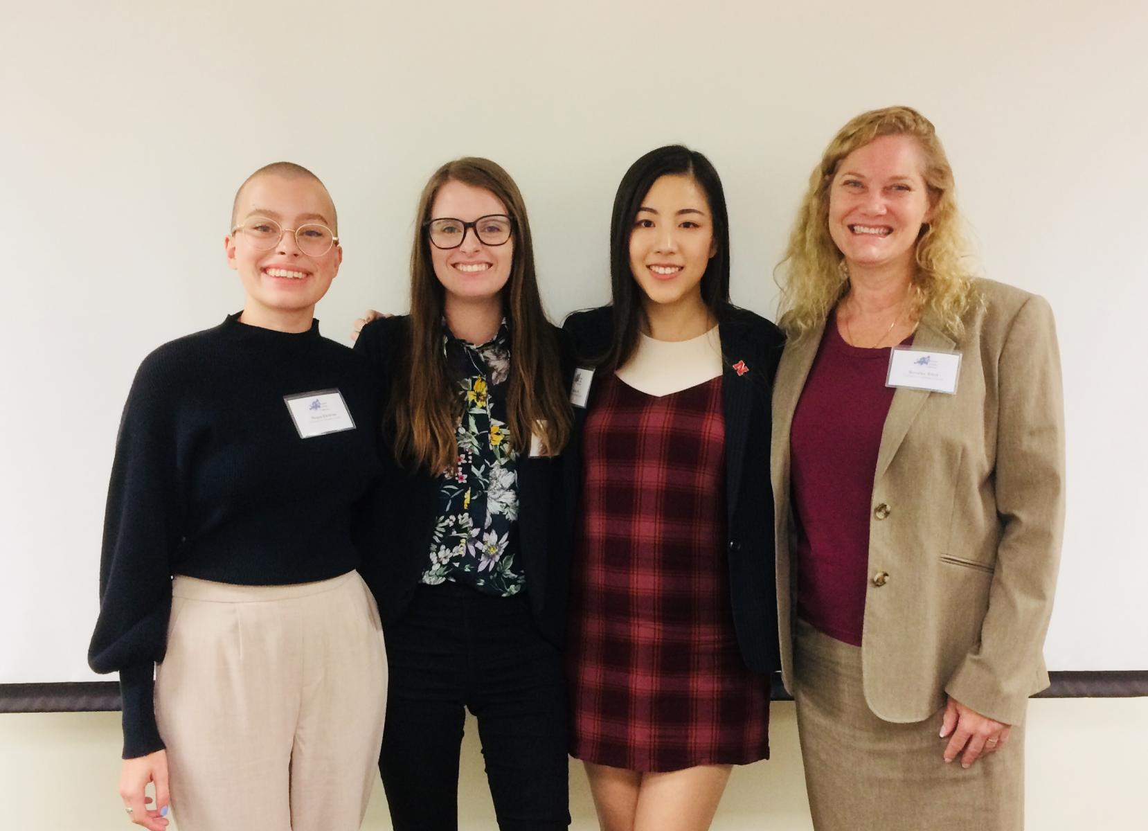 Megan Ekstrom, Rachel Gordon, Riley Jhi, and Bev Rilett