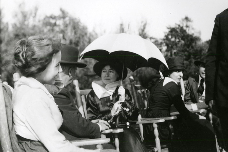 Alice Guy in director's chair