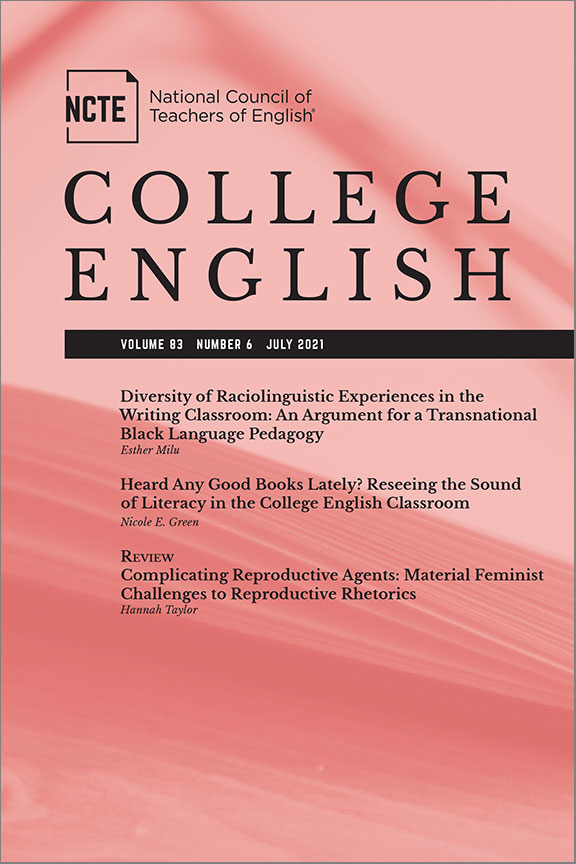 Cover of COLLEGE ENGLISH Vol 83 Number 6