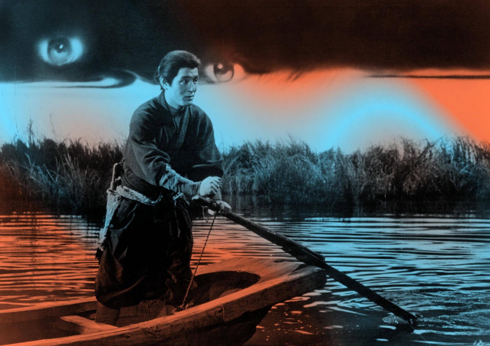 Kwaidan poster of man in a small boat