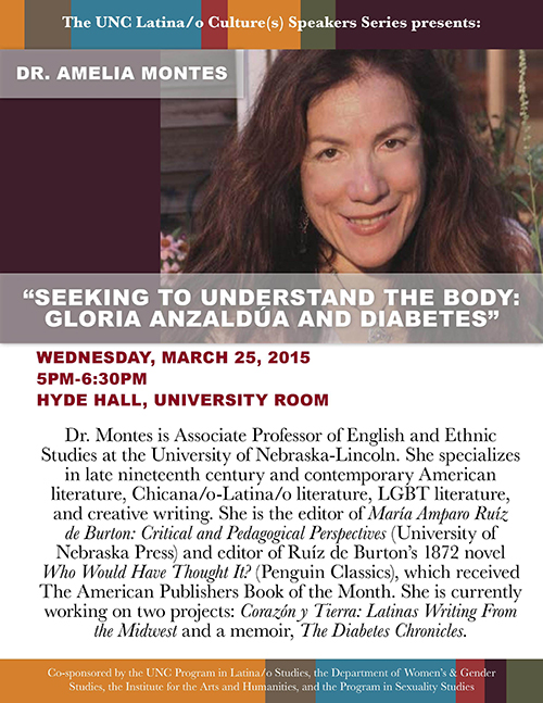 Flyer for Montes' talk at UNC