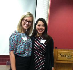 Emily Grammes and Hailey Hemenway, Presenters at the European Studies Conference in Omaha, October 3, 2014