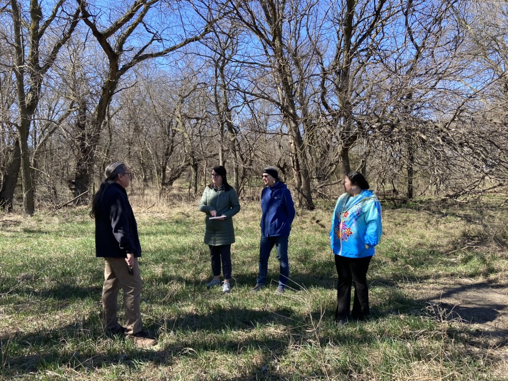 Project members at a park location