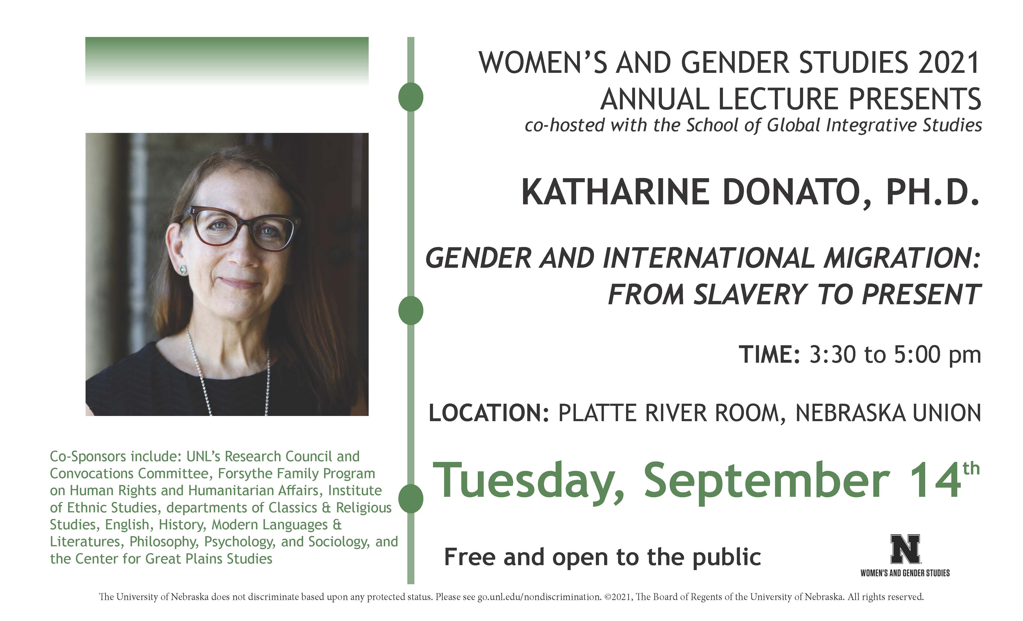 Donato to give WGS annual lecture Sept. 14 | Women's and Gender Studies
